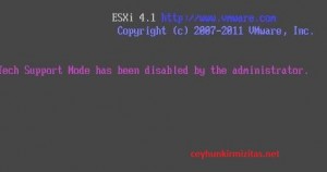 Tech Support Mode has been disabled by the Administrator on ESXi Tech Support Mode has been disabled by the Administrator on ESXi