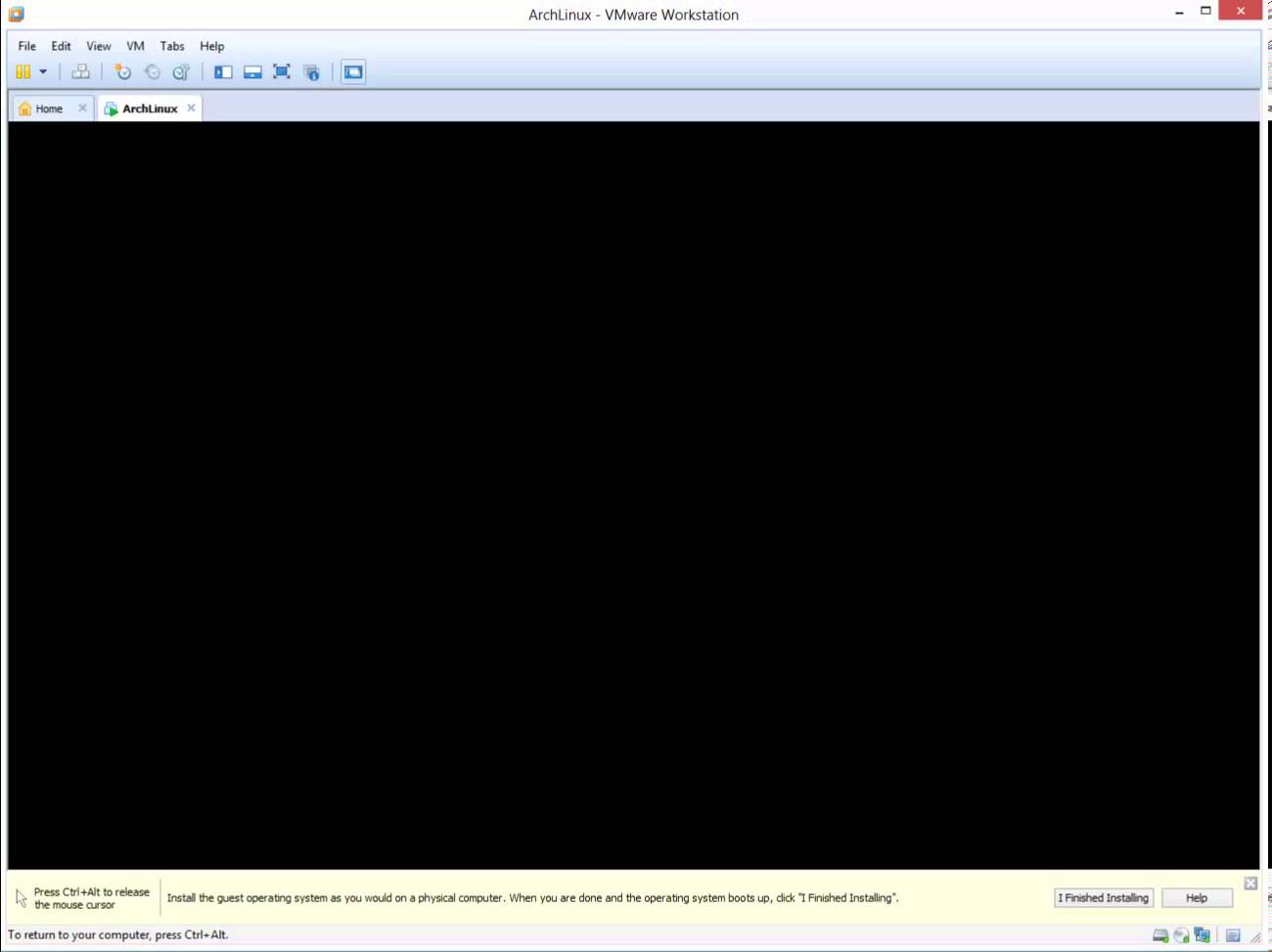 Installing Arch Linux 2013.05.01 + KDE 4 in VMware Workstation 9