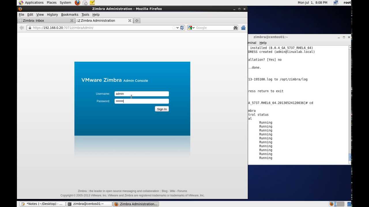 Installing Zimbra 8.0.4 on CentOS 6.4 X64 – RHEL 6.4